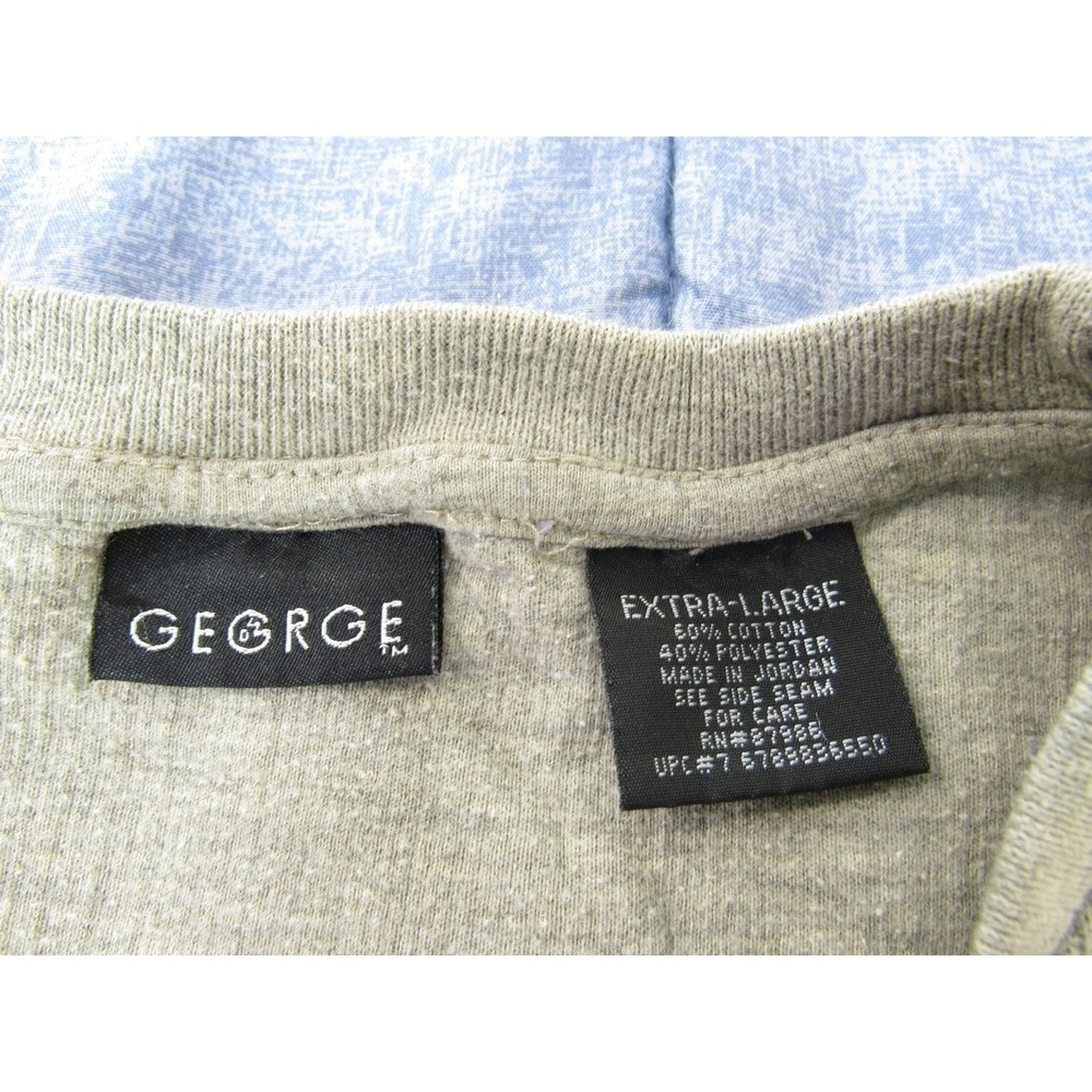 George Men's T-Shirt Extra Large Olive Cotton Polyester Crew Neck - Picture 6 of 9